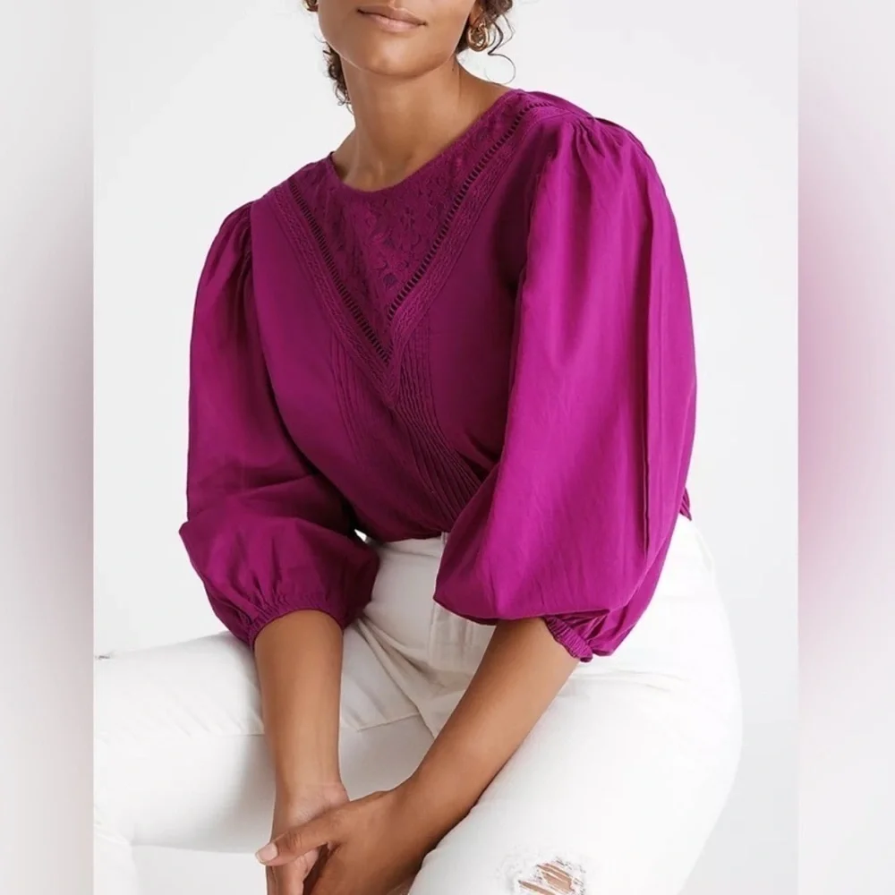 Farm Rio Anthropologie Kelsie Blouse Size XS